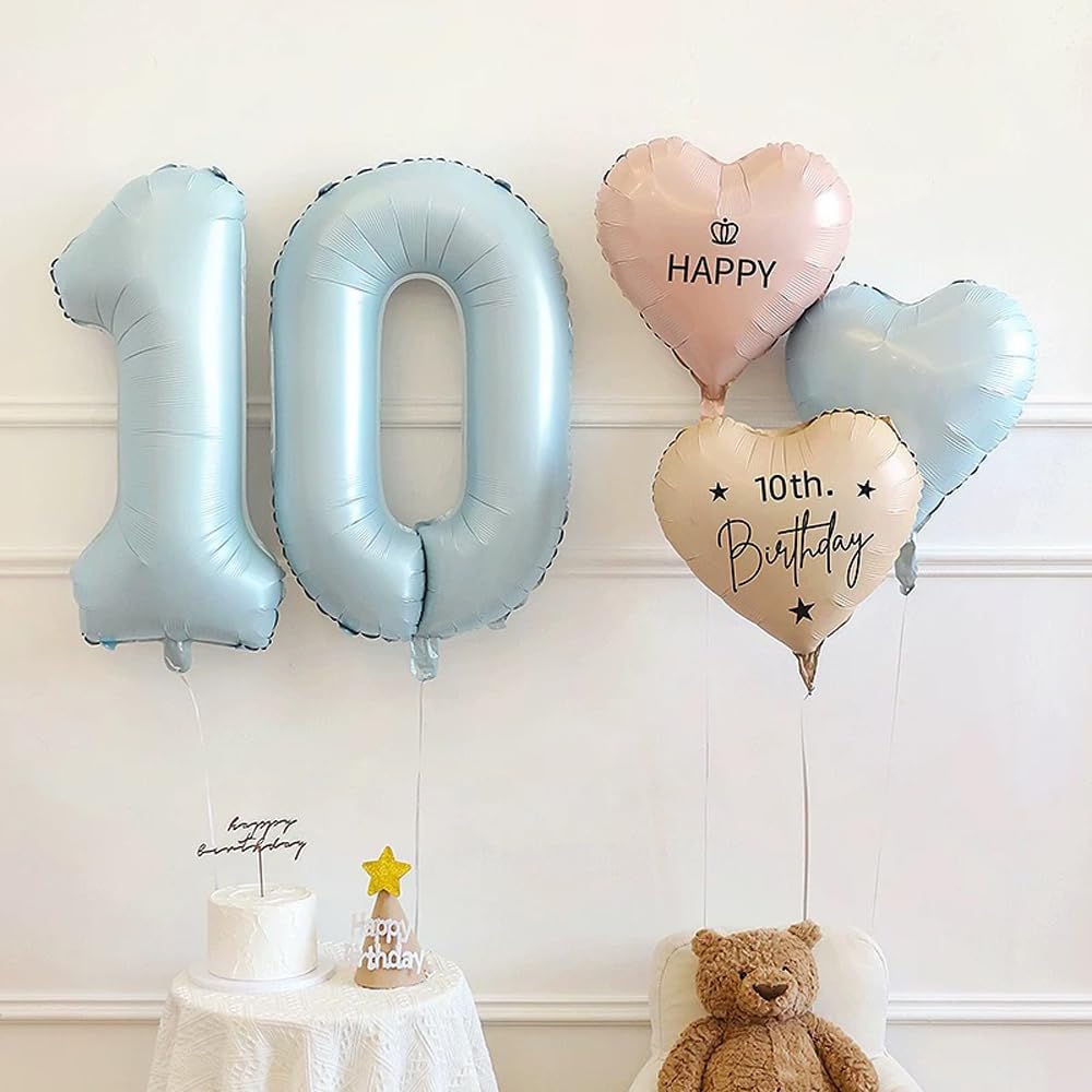 Red 0 balloon 40 Inch Giant Helium Foil Number 0 to 9 Red Balloon Birthday Wedding Party Digital Decorations (Number 0) — view 537
