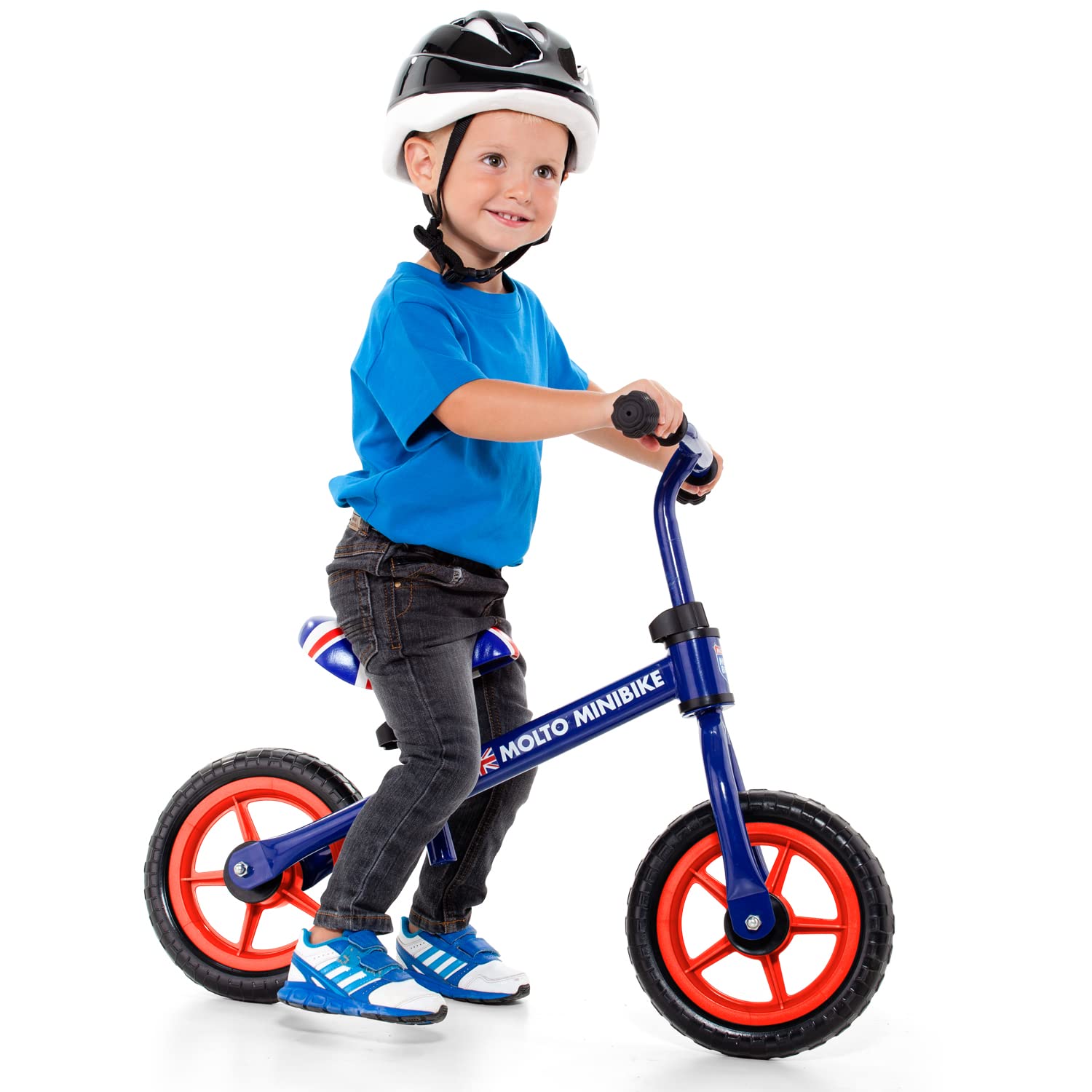 MOLTO Bicicleta Infantil sin Pedales Azul de Equilibrio, 2 a 5 Años