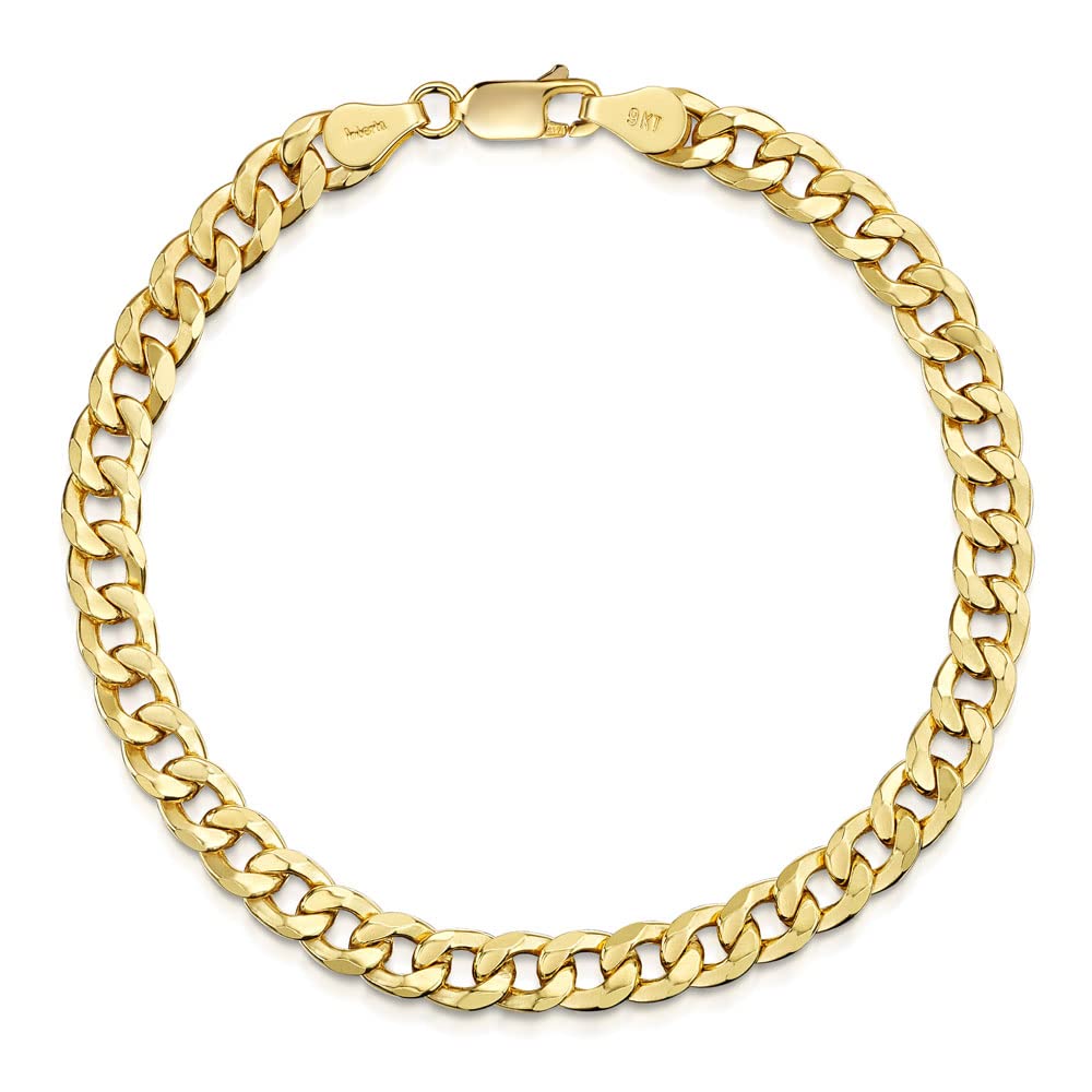 AmbertaAllure Unisex 9K Gold Cuban Bracelet