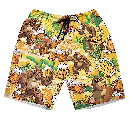 Maillot de bain homme sasquatch boxer shorts pantalon court de sport avec poche