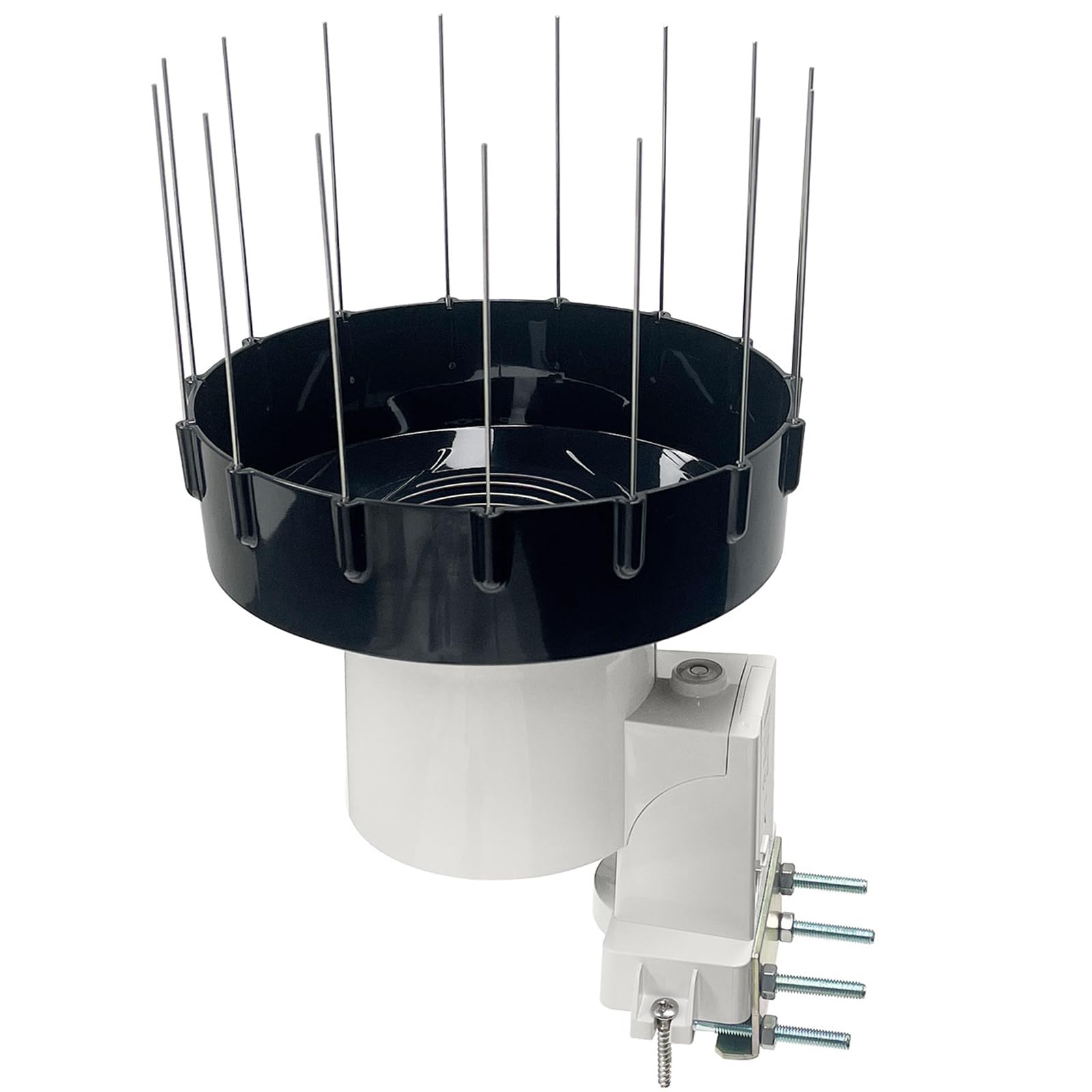 ECOWITT WH40H Regensensor, selbstentleerender Niederschlagssammler, kabelloser Regenmesser, Regenmesser für draußen, der den Niederschlag aufzeichnet+Vogelstachel, kann nicht allein verwendet werden