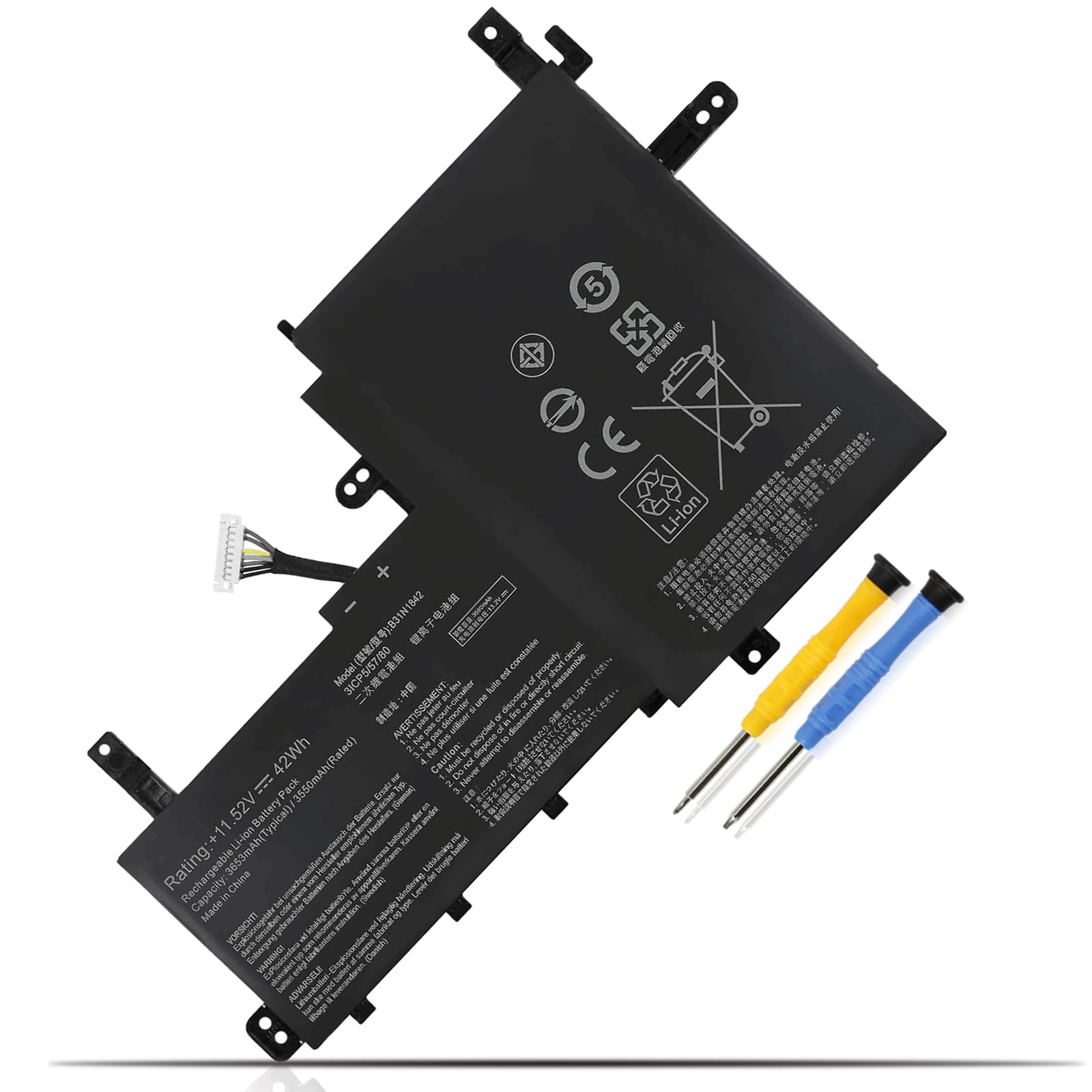 B31N1842 Battery for Asus VivoBook S15 S531 X531 K531 15 M513 K513 F513 S513 X513 S531FA S531FL K531FA K531FL X531FL M513FL M513 IA M5133 UA K513EA K513EQ F513EA F513EP S513EA S513EP S513EQ