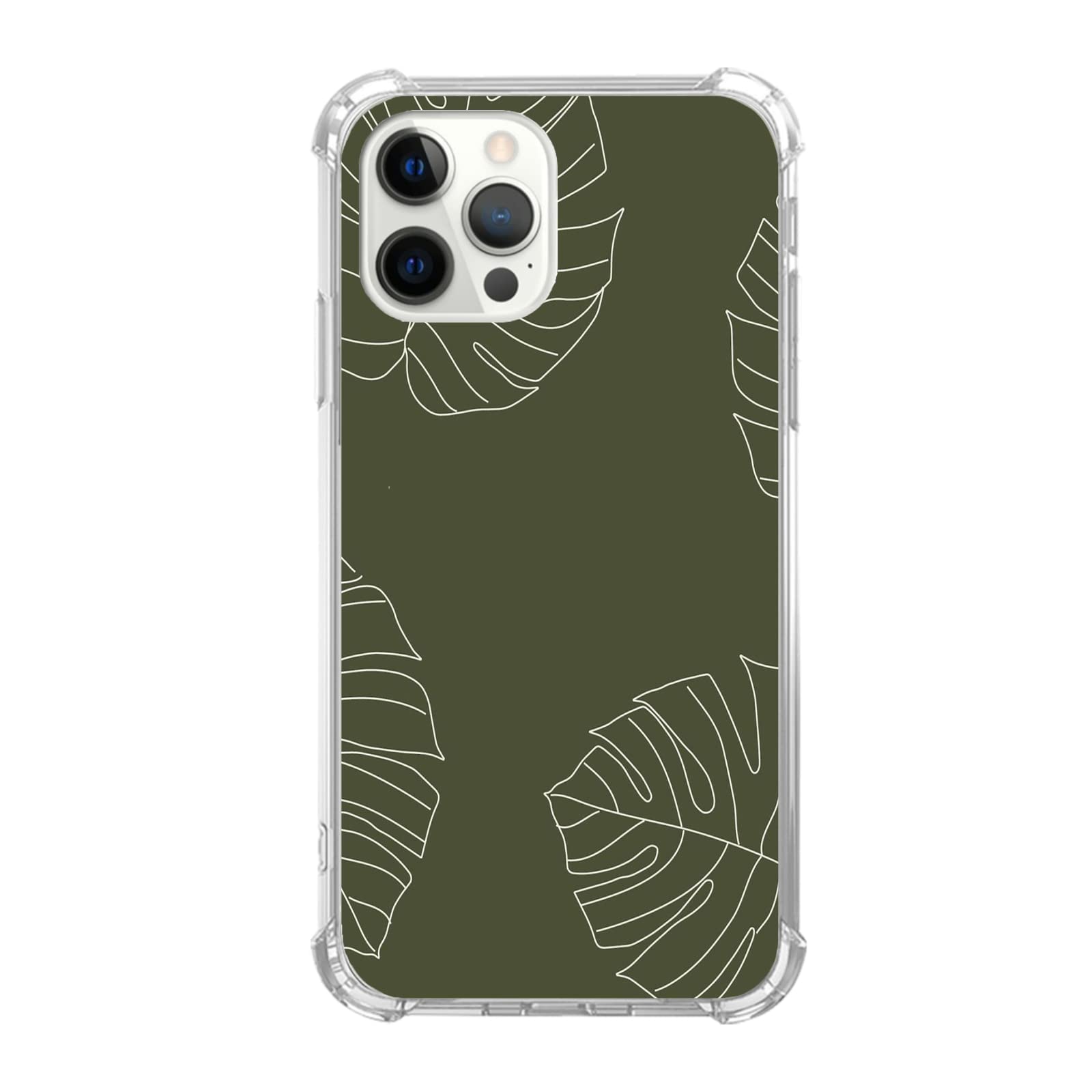 Elifi Edeal Nature Monstera Plant Phone Case Compatible with iPhone 13 Pro, Green Cottagecore Leaves Cover for Girls Boys Wen and Women, Unique Trendy TPU Bumper Case for iPhone 13 Pro