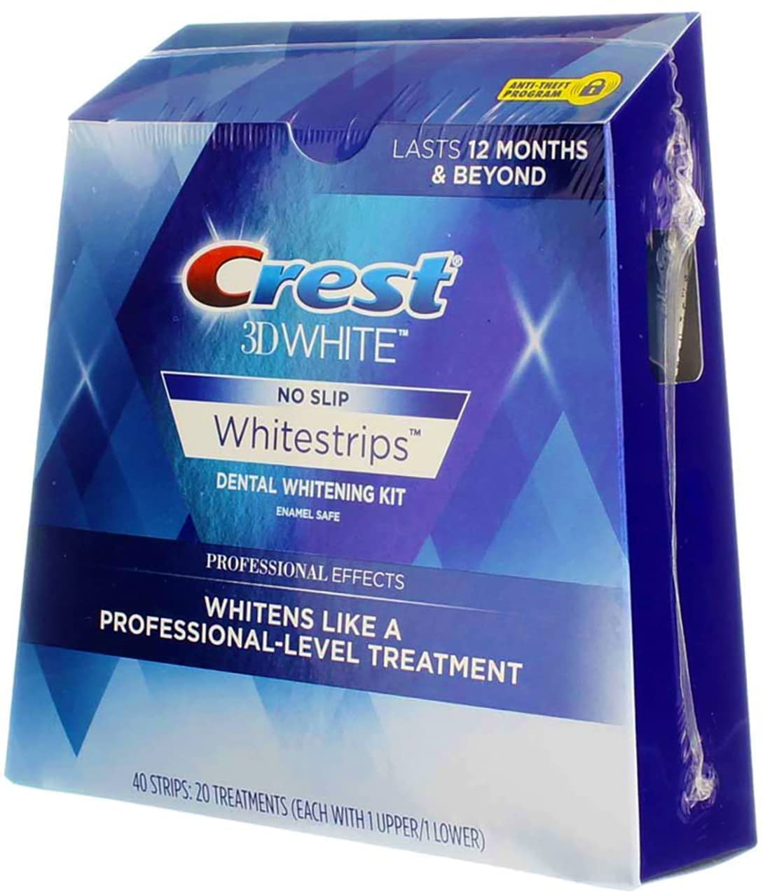 Crest 3D No Slip Whitestrips Professional Effects Teeth Whitening Kit 20 ea Pack of 4