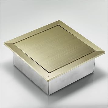 Kitchen Countertop Built-in Trash Can Lid, Recessed Trash Bin Balance Cover Stainless Steel Trash Grommet, Flexible Swing Waste Chute Cover, for Office/Restaurants/Kitchen/BathroomGold,Sing