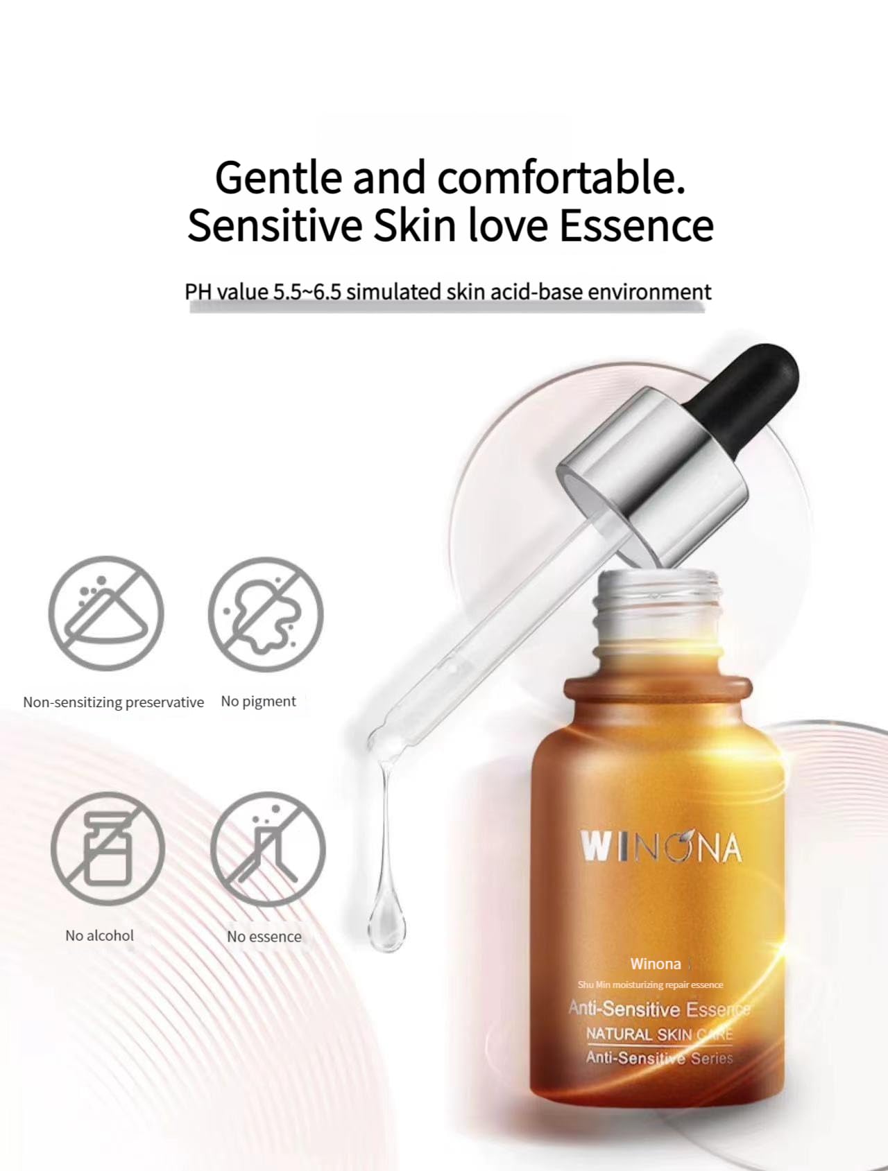 Suero facial hidratante, suero reparador hidratante que alivia la sensibilidad, hidratante calmante para piel suave y sensible, rico en potentes extractos de plantas, barrera reparadora de la piel, 30