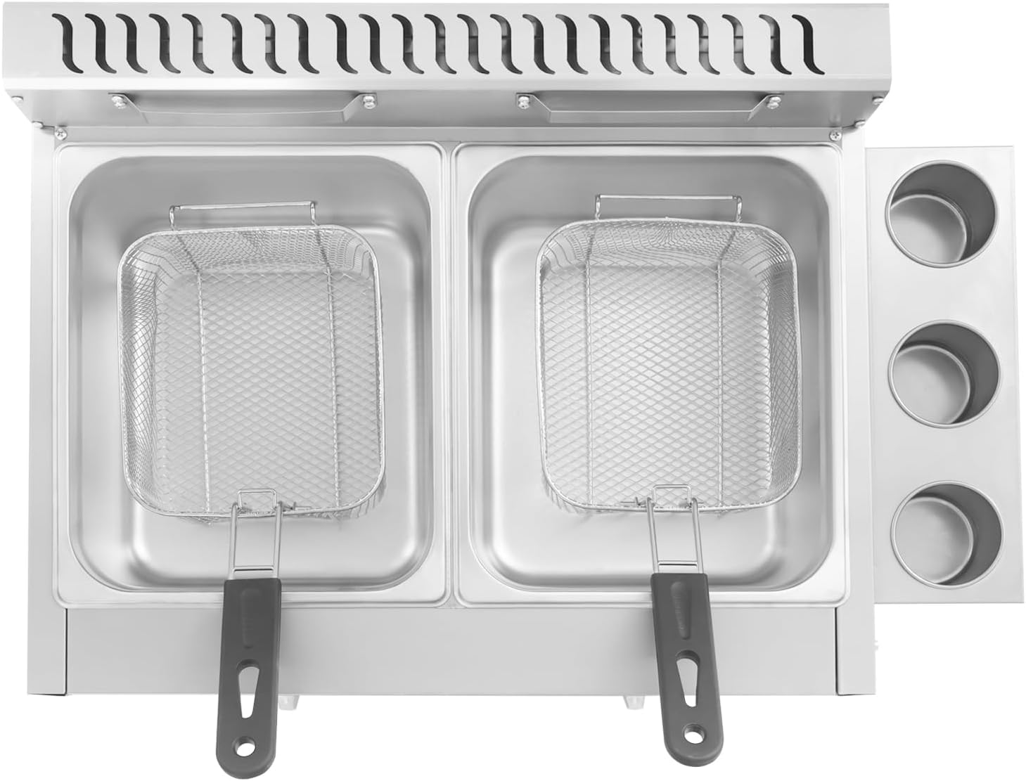 Freidora de Gas Profesional 12L, Doble Tanque de Acero Inoxidable, Control de Temperatura Independiente para Restaurante, Food Truck y Catering | Cocina Comercial de Gran Capacidad