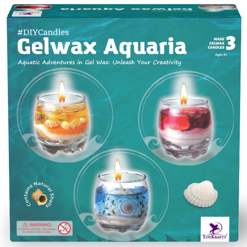TOYKRAFTT Gelwax Candle Making Kit, Art and Craft Kit for Kids for Girls 9-12, DIY Candle Making Kit for Ages 8 to 12, Gifts for Kids