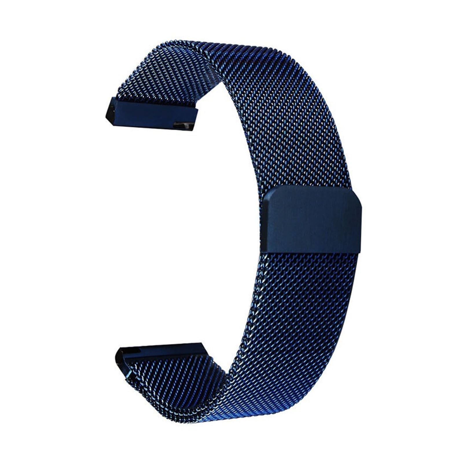 Cinturino di ricambio in acciaio inossidabile a rete magnetica, 20 mm, 22 mm, a sgancio rapido, per uomini e donne (blu, 22 mm)