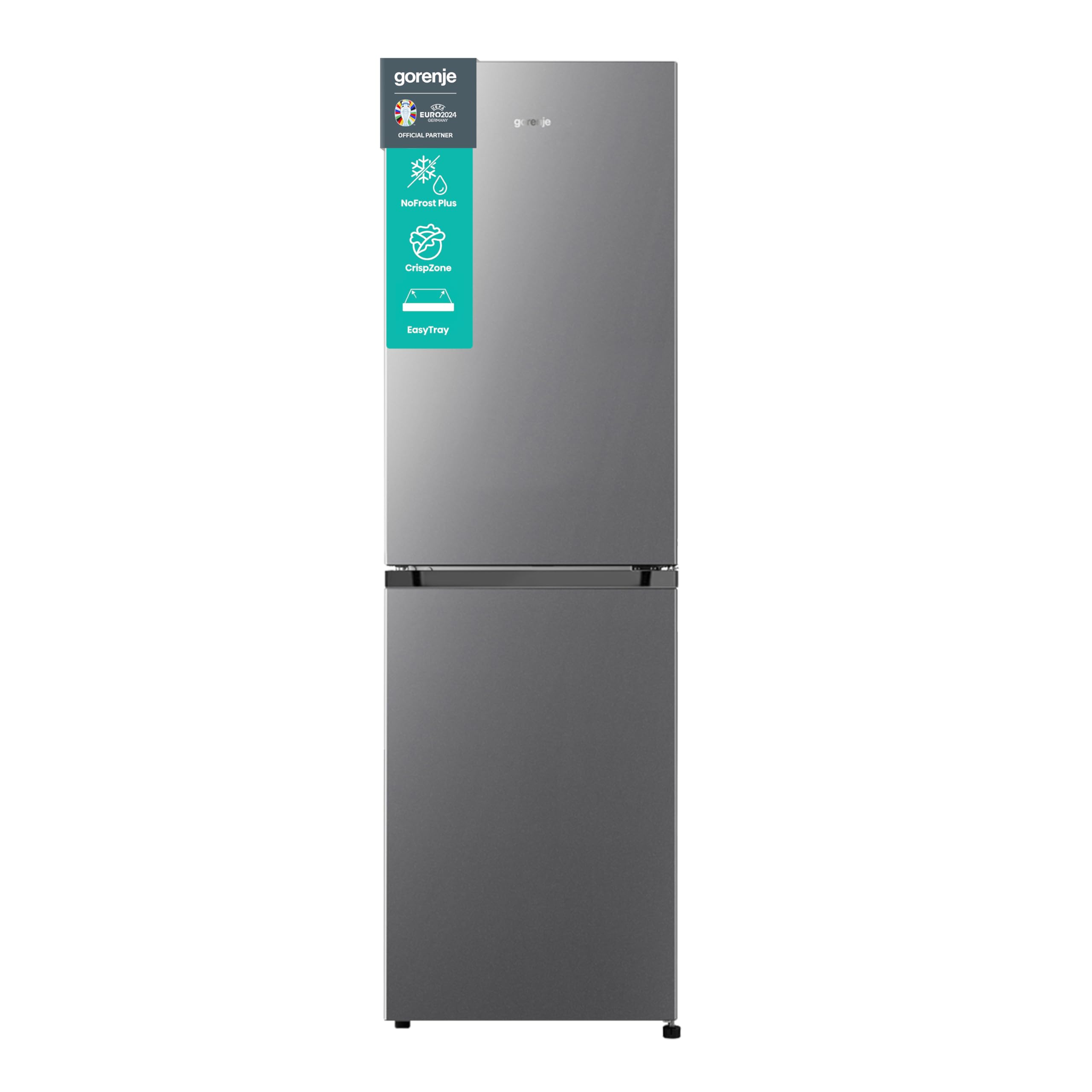 Gorenje NRK 418 ECS4 - Frigorifero congelatore NoFrostPlus/​MultiFlow 360°/ CrispZone / 182,​4 cm/​frigorifero 171 l/​congelatore 85 l/ 41 dB/ 226 kWh/​anno/​effetto acciaio inossidabile