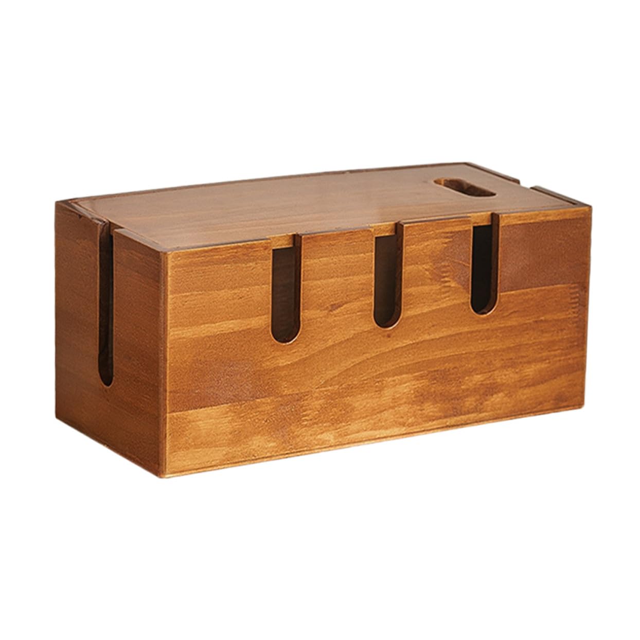 Kabelmanagementbox aus Massivem Holz Große Aufbewahrung für Steckdosenleisten und Ladekabel Vielseitig für Büro und Zuhause Stilvolles Design mit Robustem Material Einfache