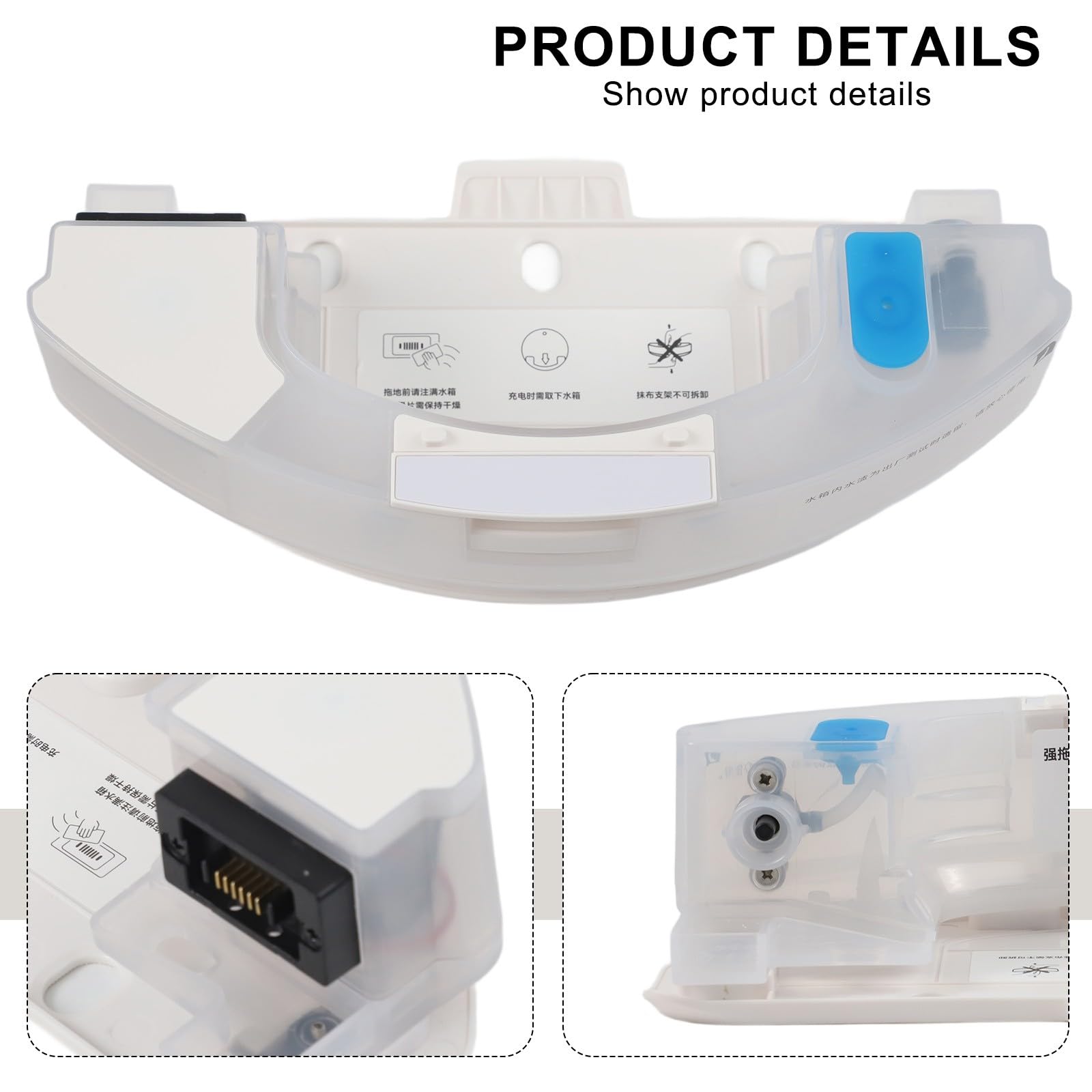 Para fregona de gran capacidad para tanque para T9AIVI 201-2021-0013, diseño de recambio transparente a prueba de fugas para robot para aspiradora