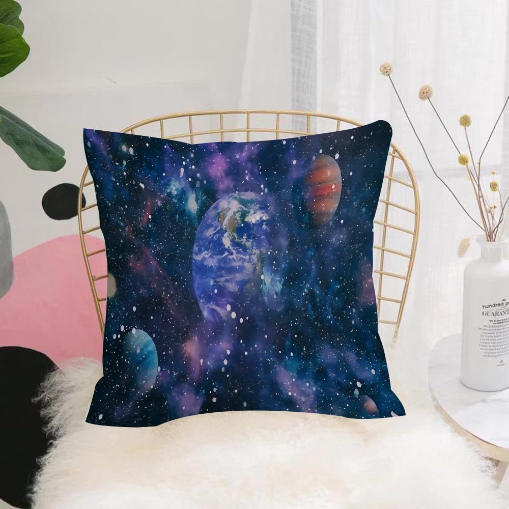 Hyosxw Space, Science Fiction, Universe, Fantasy, S - A7 Cushion Cover,Throw Pillow Case Home Decorative For Living Room Bedroom Sofa Chair 18X18 Inch,Space, Science Fiction, Universe, Fantasy, Starry Sky, Nebula, Astronauts,Pillowcase 45X45cm