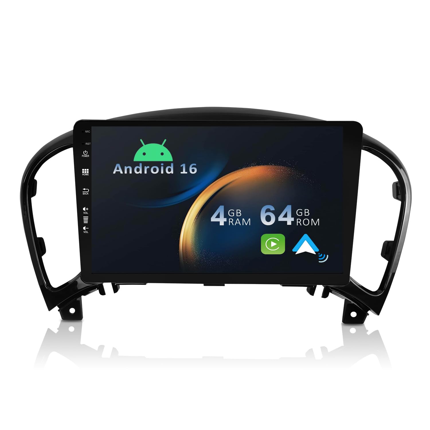 【2+64G】Android 15 2 Din Radio con navigazione per Nissan Juke/ YF15 Infiniti ESQ (2010-2017): [Integrato CarPlay/Android Auto/DSP/GPS/Bluetooth 5.0/Controllo del volante]-IPS 2.5D 9”