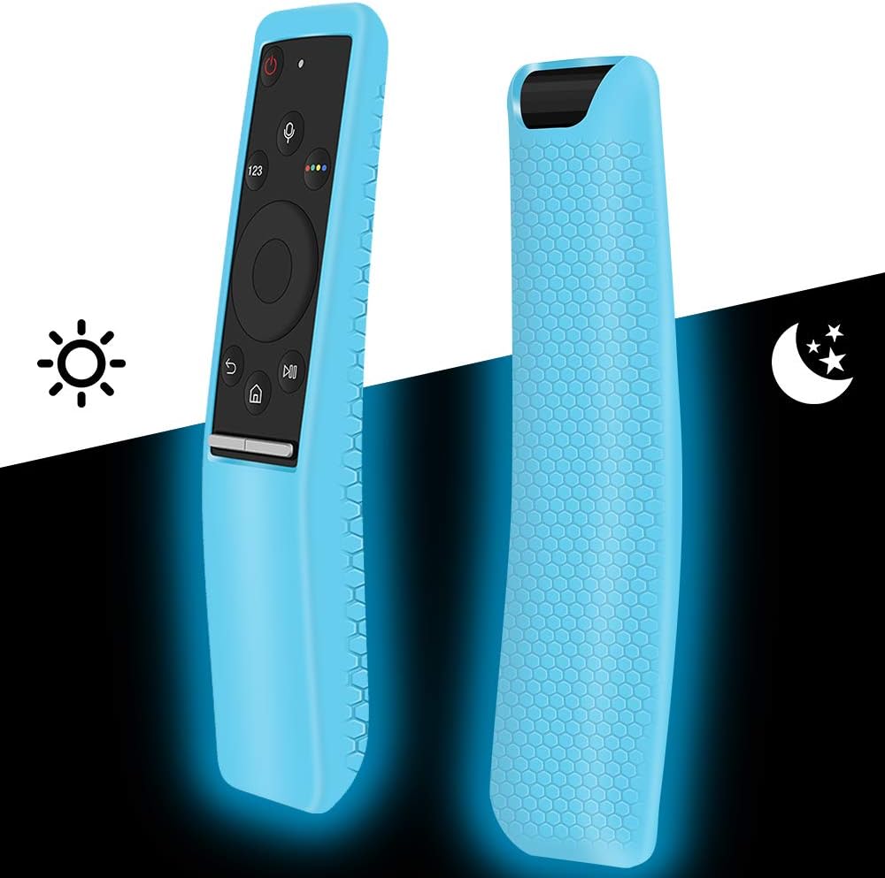 Silicone Protecitve Case Covers Holder for Samsung Smart TV Remote Controller of BN59 Series,Remote Battery Back Case Skin Sleeve Protector for Samsung Smart 4K Ultra HDTV Remote-Glow Sky Blue