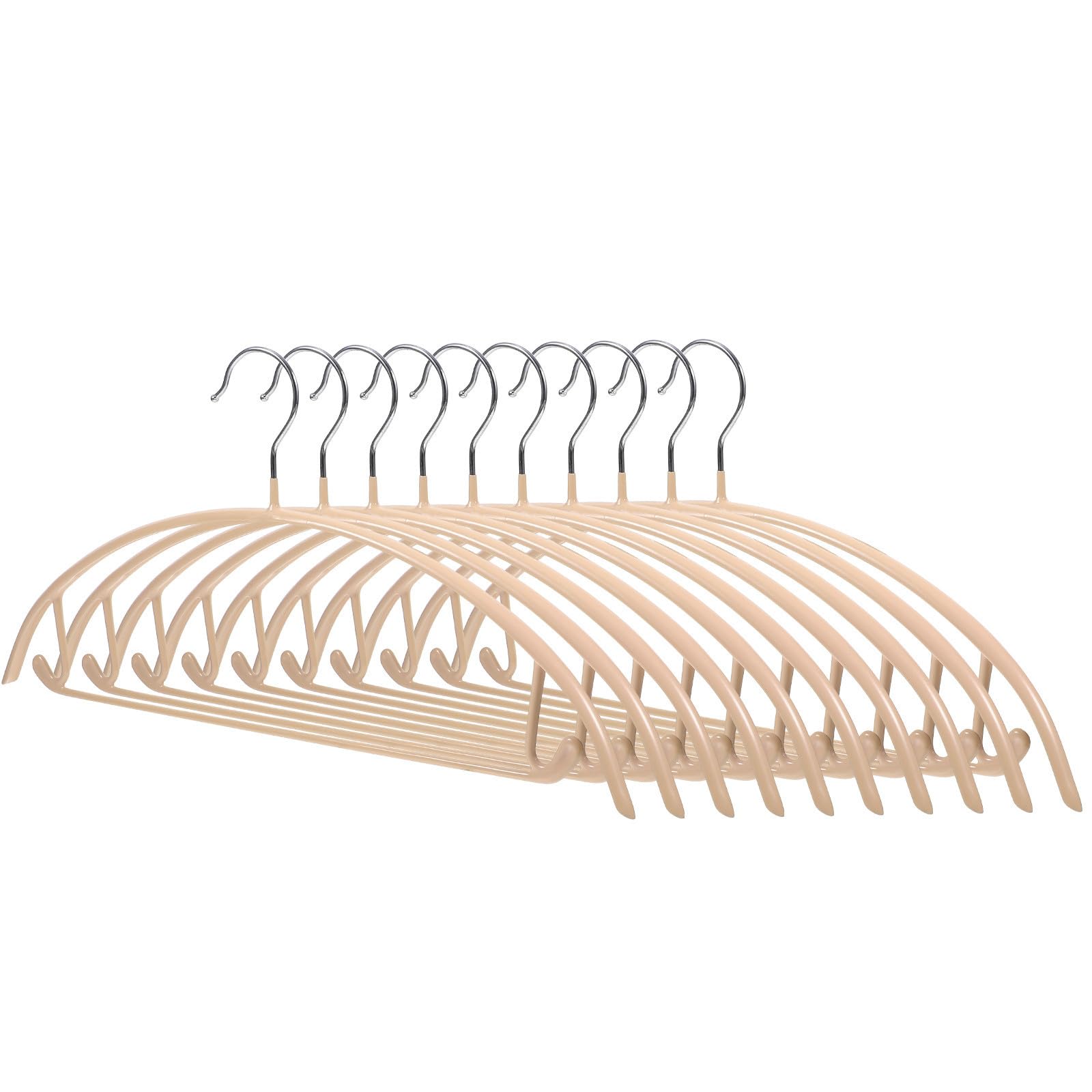10 Piezas Percha de Ropa Semicircular PVC Antideslizante sin