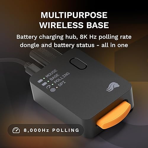 Miniatura 5 de GLORIOUS Mouse inalámbrico para juegos modelo D3 para videojuegos, batería intercambiable InfinitePlay, duración de la batería de 130 horas, sondeo