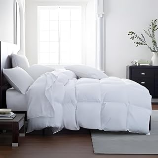 LavishComforts Queen Down Alternative Comforter - Fluffy Hypoallergenic Duvet Insert, All-Season Breathable Hotel Plush, White 86x86