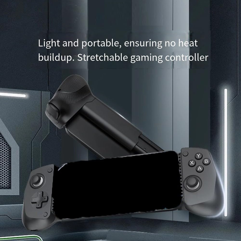 Manette de jeu extensible pour Android et iOS, manette de jeu portable de 21 cm avec design compact, compatible avec les appareils mobiles pour jouer en déplacement (vert)