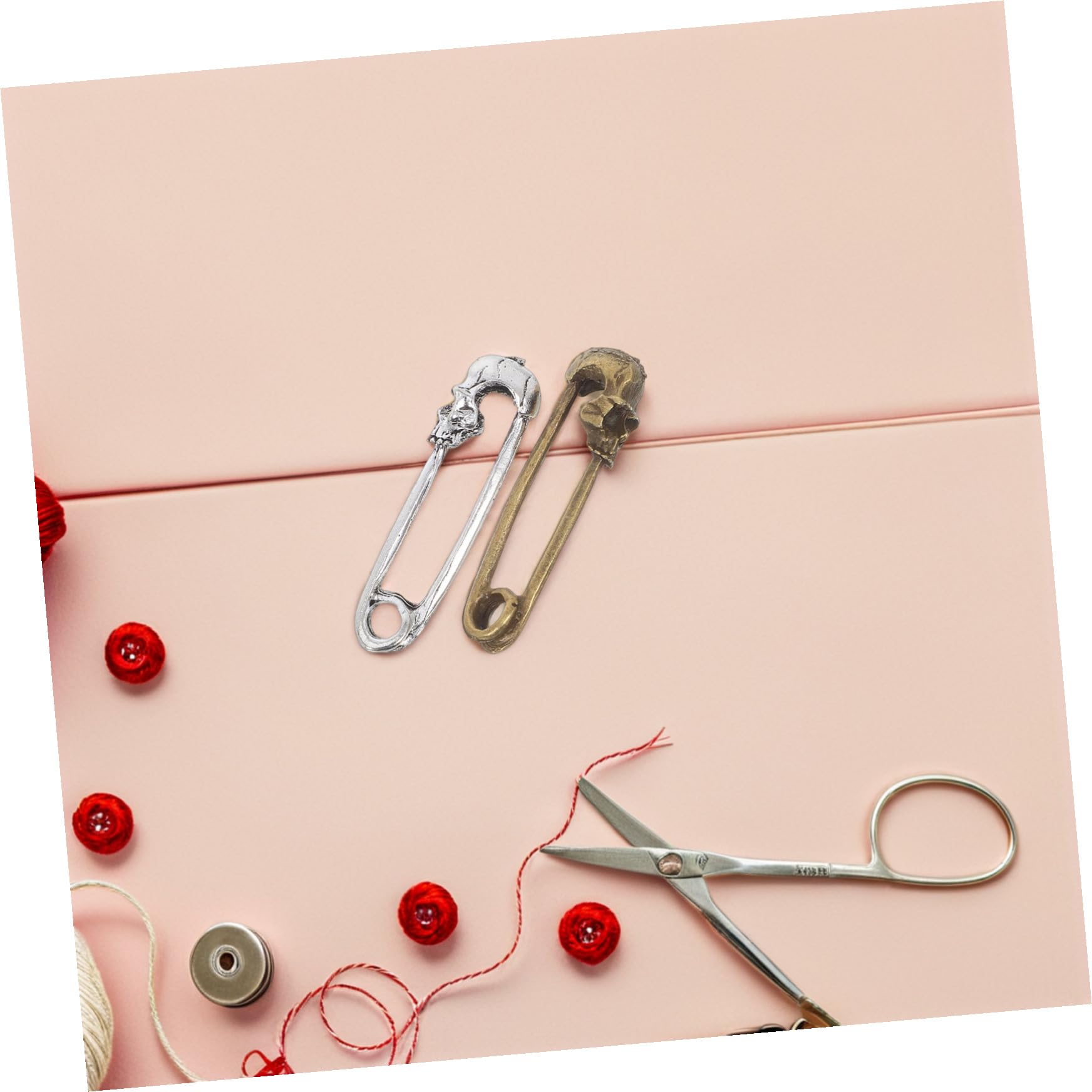 STOBOK 60stücke Skull Sicherheitsnadeln Robuste Sicherheitsnadeln Mit Sicherheitsverschluss Für DIY Bastelprojekte Und Modeaccessoires