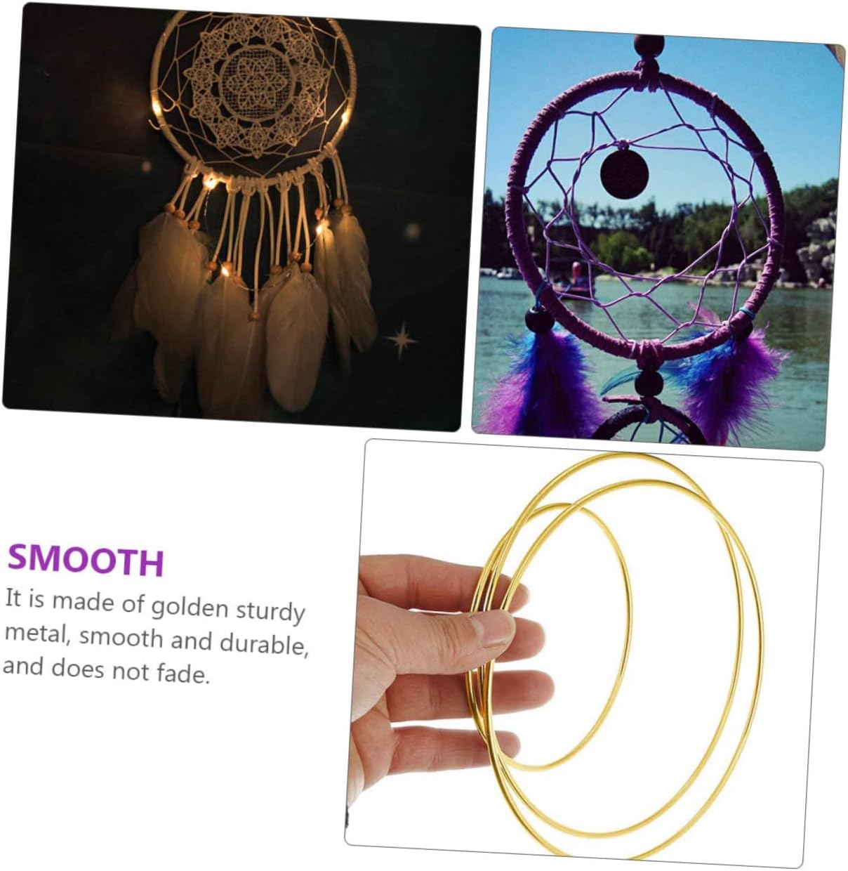15pcs Metal Dream Catcher Creative for Floral Arrangements Crafts Wall Hanging Decor for Bouquets Spiritual Art and Home Decoration