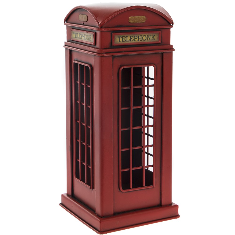 Lesser & Pavey Vintage Effect Tin Metal British Telephone Box