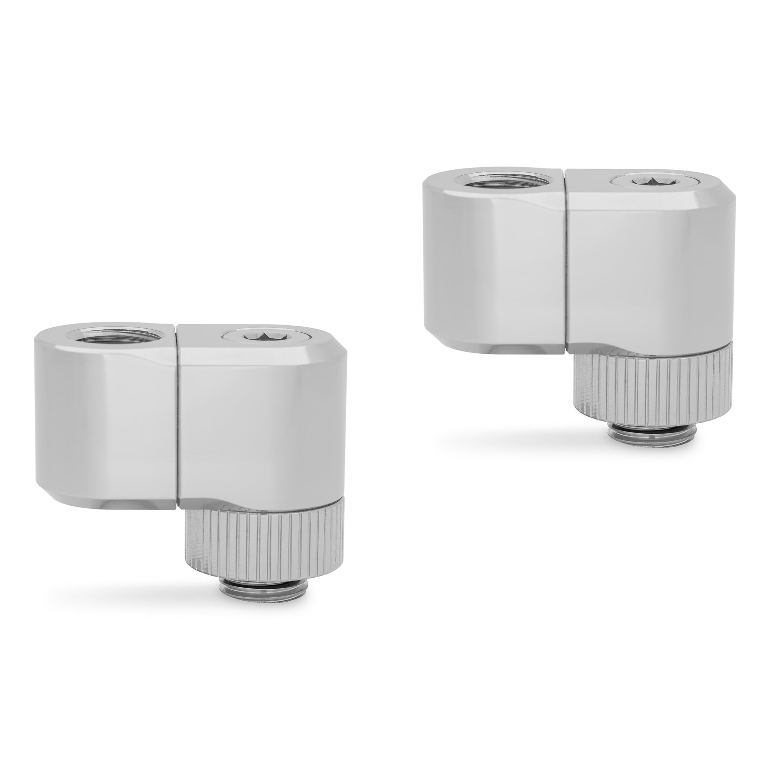 EKWB EK-Quantum Torque Double Rotary Offset 21 Fitting, Nickel, 2-Pack