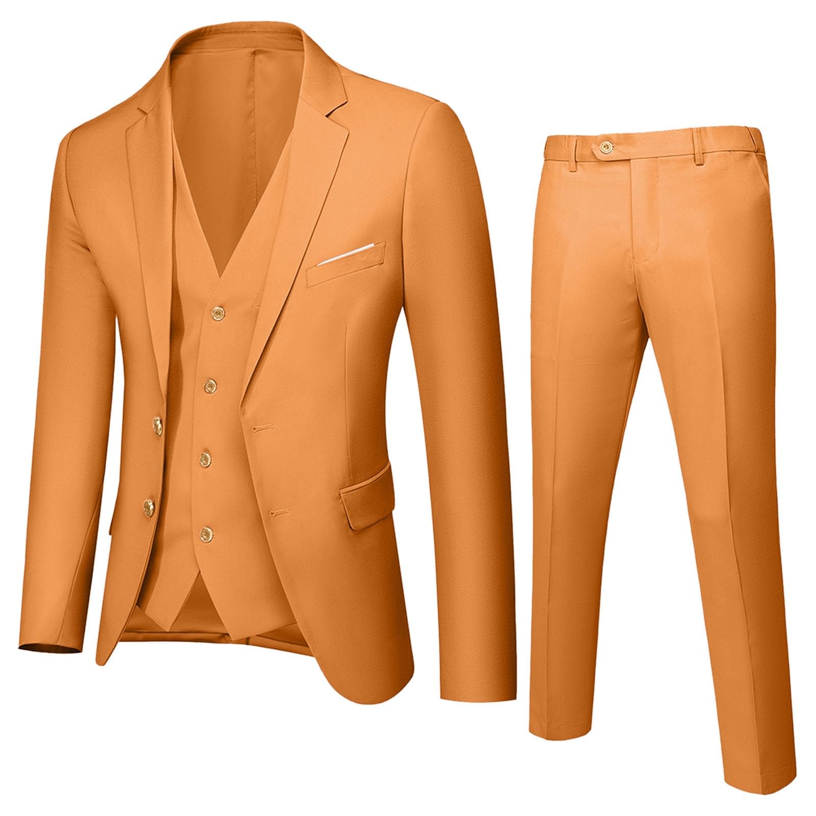 Generico Abiti Bambini, Ragazzi Primavera Autunno Solido Manica Lunga Pantaloni Cappotto Gilet 3 Pezzi Tuta Vestiti, Taglia Ampia Regolabile