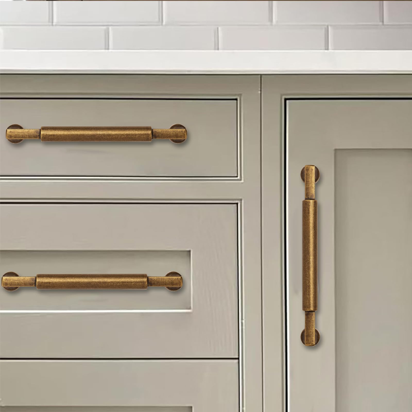 KHTUMEWARE-80345 Antique Brass Appliance Pulls CTC 12 in (305 mm) in Antique Brass — KHTUMEWARE