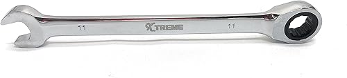 Miniatura 8 de Xtreme Llave de trinquete de punto apretado con movimiento de 5 y endurecido, acero pulido para proyectos con espacios estrechos métricos (0.591in)