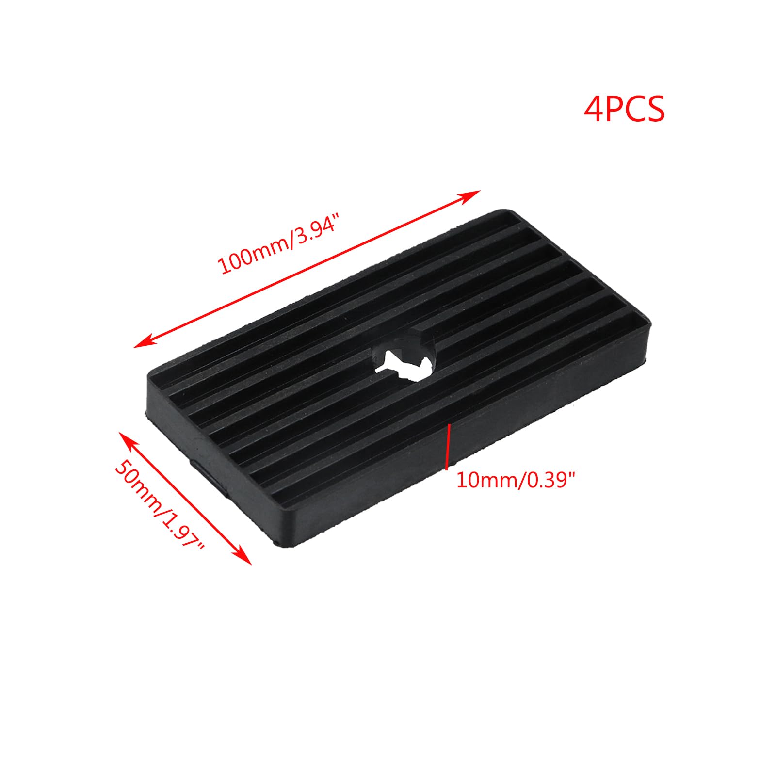 MY MIRONEY 4PCS 3.94" × 1.97" Rectangle Rubber Anti-Vibration Isolator Pads — Amazon image 2