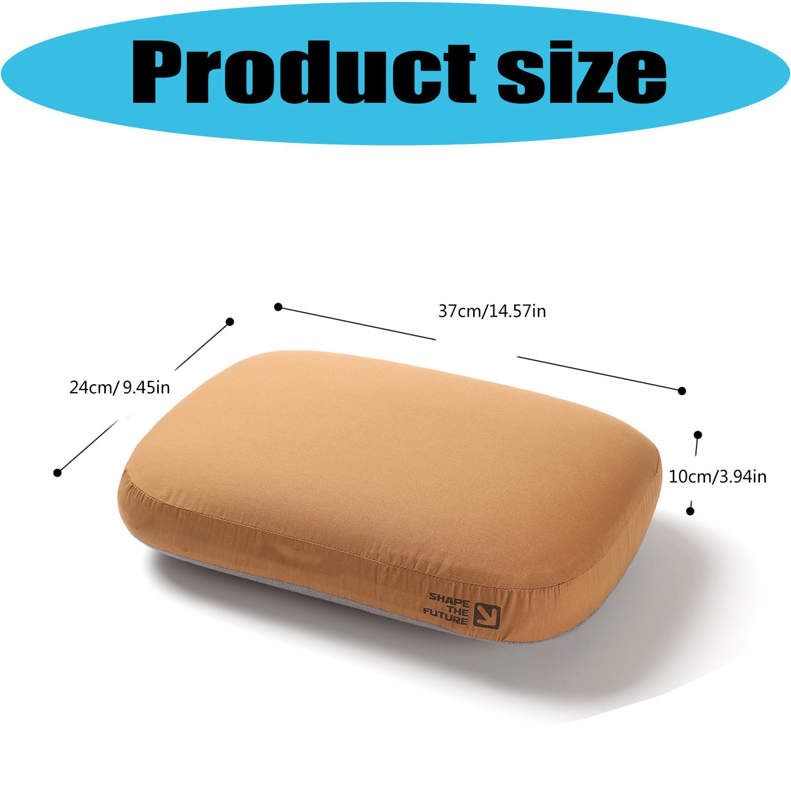 Almohadas ergonómicas de camping, espuma viscoelástica suave, cuello suave, rebote lento, peso ligero, portátil, almohadas cómodas para el cuello