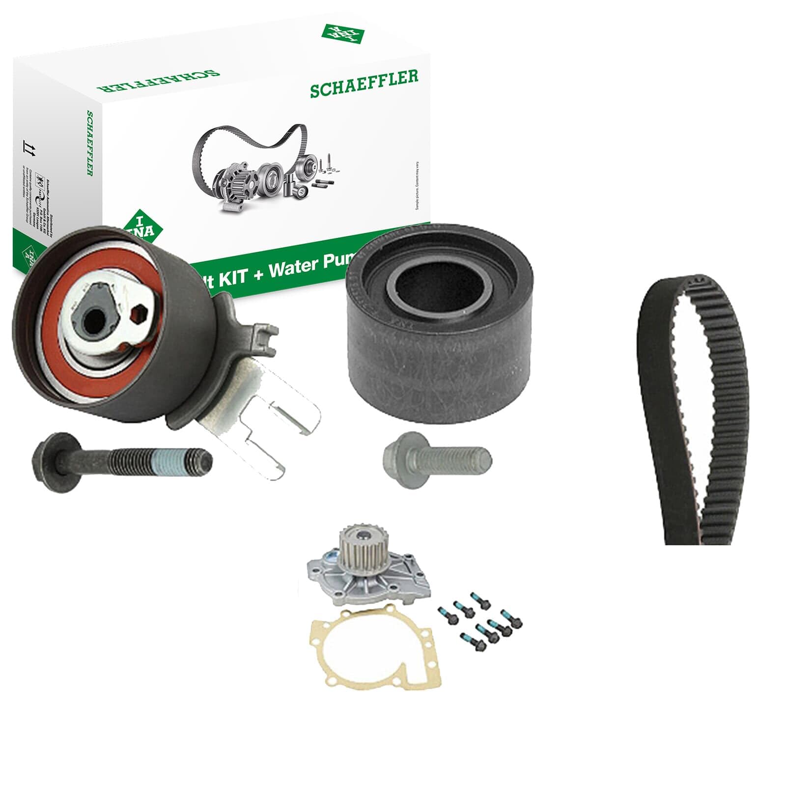 Timing Belt & Water Pump Kit fits VOLVO V50 545 2.0D 2.4D 06 to 12 Set INA New