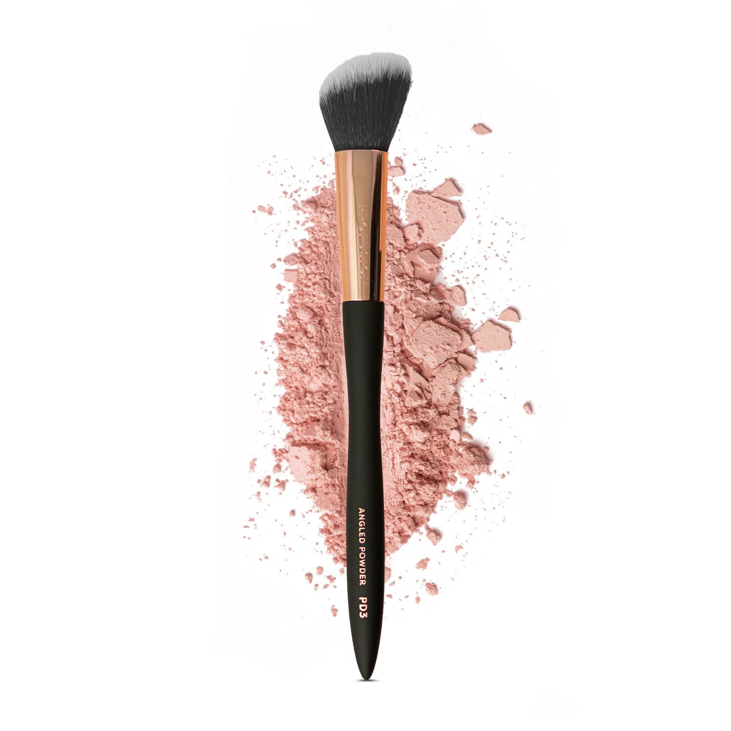 Profusion Cosmetics Artistry Series Makeup Angled Powder Brush – Dense Synthetic Bristles for Blush, Contour & Highlighter, Lightweight Waved Matte