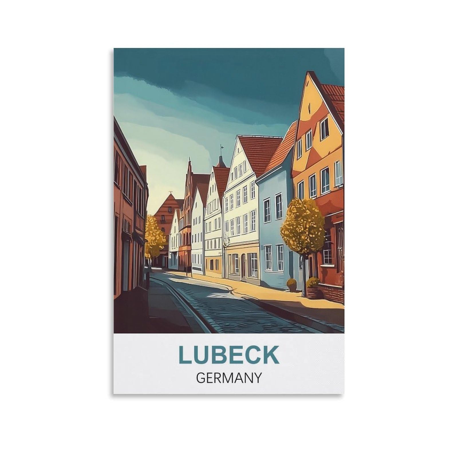 Puzzles 2000 Pieces for Adults，Lubeck Germany Posters Family Fun Jigsaws Puzzles 2000 Pieces for Adults Gifts 100x70cm