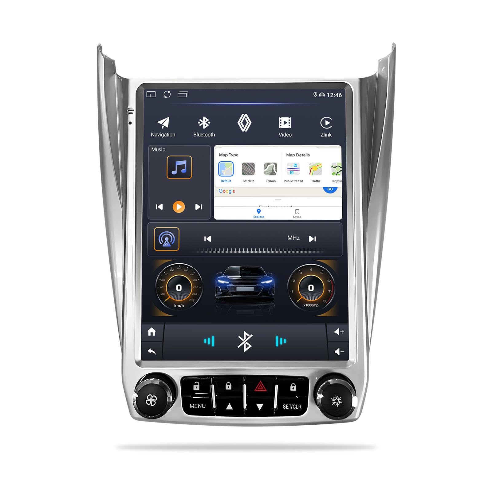 Android 12 Car Stereo, 10.1-inch HD Touchscreen, WiFi GPS Navigation Radio Player with Backup Camera for Chevrolet Equinox, GMC Terrain 2012-2017 (2+32G with Lock)