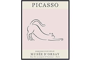 Smart Cat Home Decor - Pablo Picasso Wall Art for Cat Lovers...