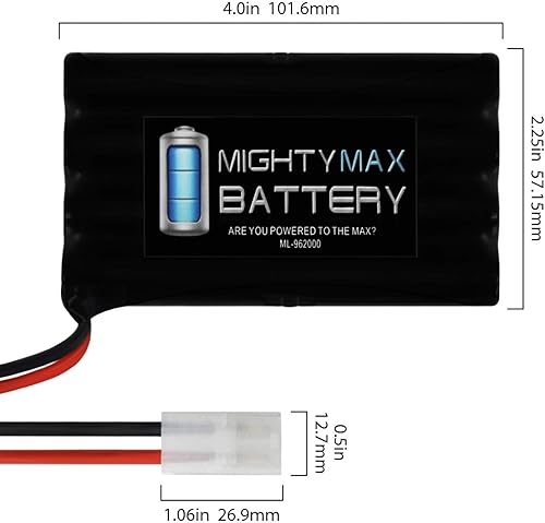 Miniatura 2 de Mighty Max Battery Batería NiMH de 9.6V 2000mAh para 1995 Nikko LANDSLIDER RC ATV CAR Truck
