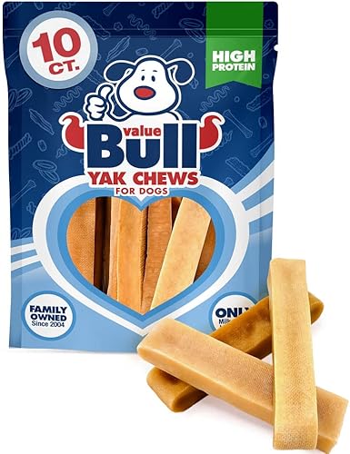 ValueBull Queso de yak para perros, masticables Chhurpi de alta calidad, extra grande, 10 unidades Masticable de leche de yak del Himalaya,