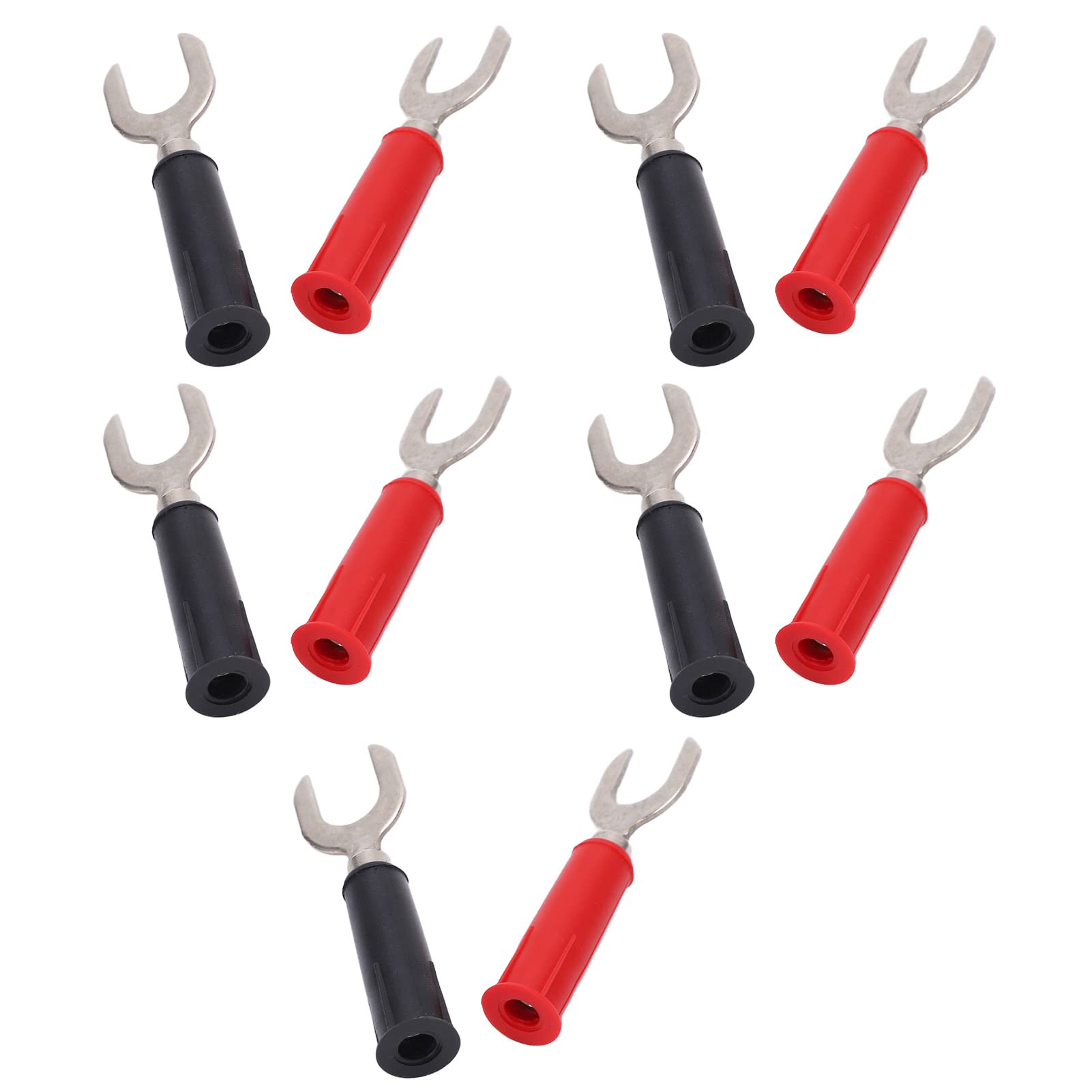 Hilitand 10pcs PVC Brass Fork Spade Wire Connectors 8mm Y Type 4mm Hole, Solar Cells Separation and Distribution, for Power Stability, Hilitand7fedonkp0z