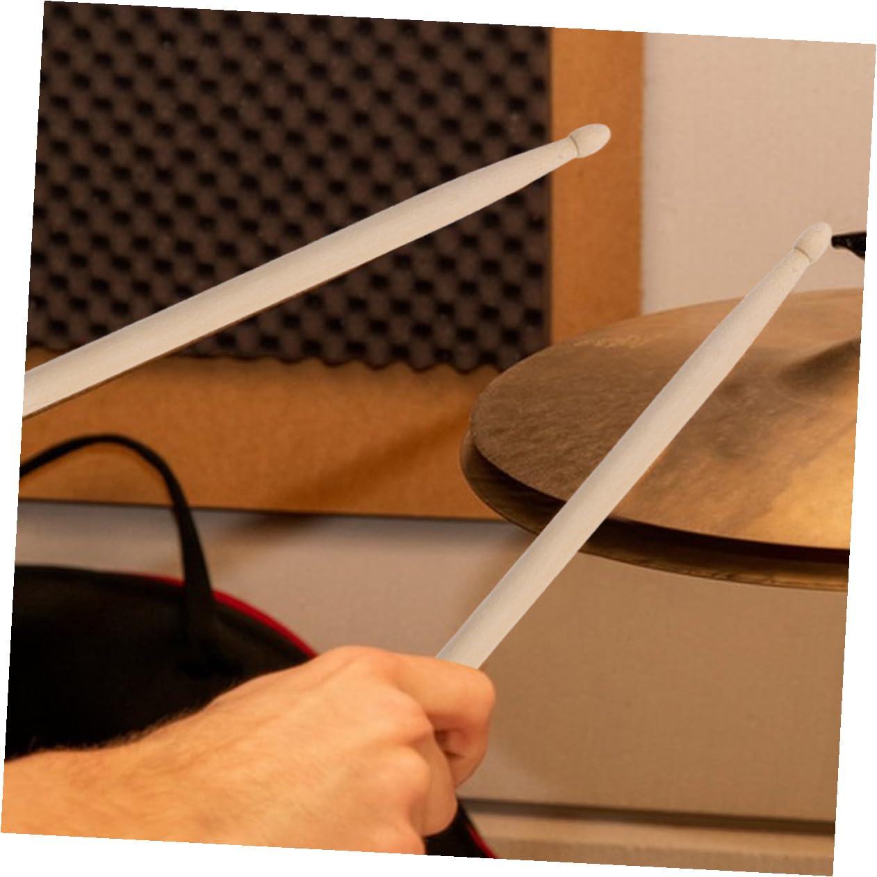 12 pares Baquetas de Madera para Batería Equilibrio Ergonómico Punta Redonda para Mayor Control Estándar Versátil para Práctica Bandas Escolares Batería