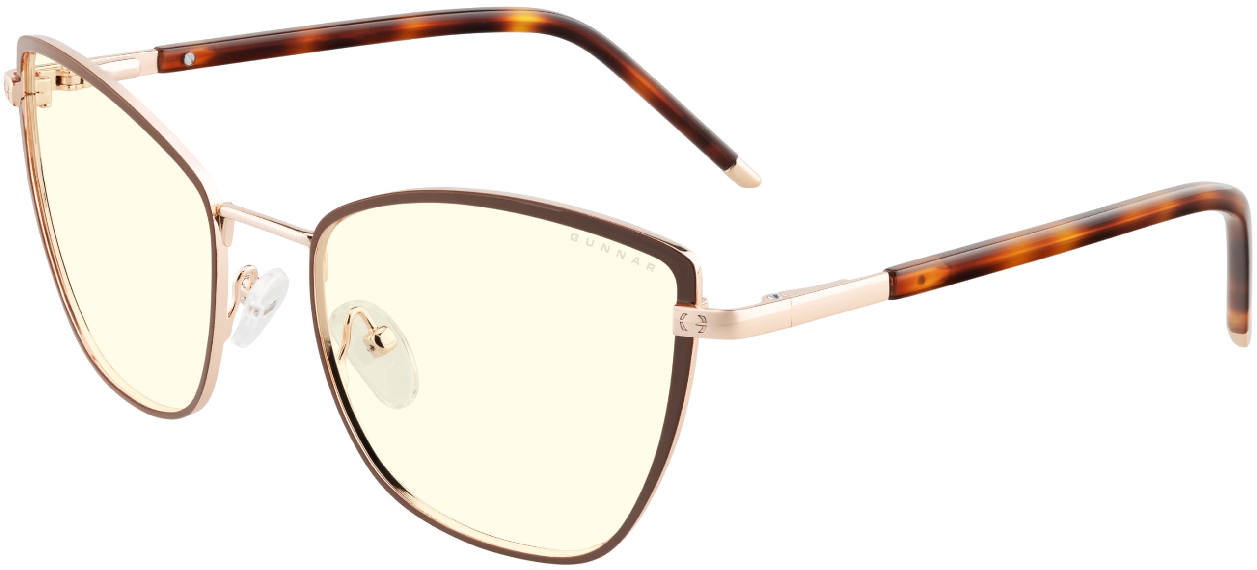 Gunnar Blaulichtfilter-Brille - Erika - Coffee Gold - Clear | Computer-/Gaming-Brille - Erika - Coffee Gold - Clear - 35 % Blaulicht- & 100 % UV-Schutz - Patentiert