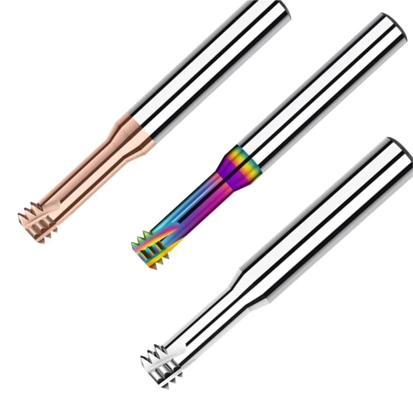 Fresas para metal Broca de fresado de hilo tridentado, tres dientes, procesamiento de aluminio, hilo de aleación de acero de tungsteno Millsfresa | M6-1,Aluminum process