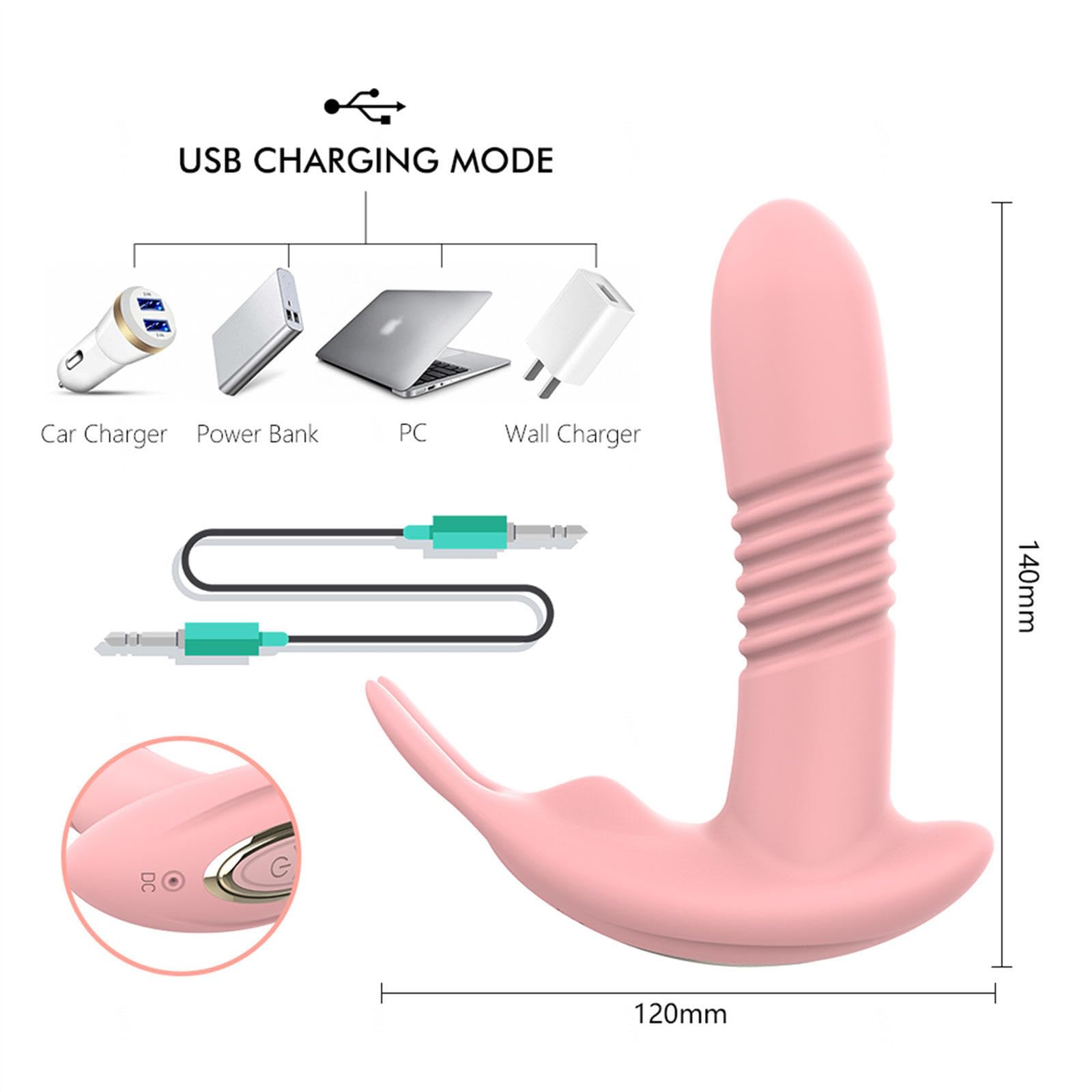 Tragbar Butterfly Vibrator Dildo Vibratoren für Sie G-punkt und Klitoris, 10 Vibrationsmodi, Sex Spielzeug für die Frau, Stark Klitoris mit Fernsteuerung,Paare Sexspielzeug Sex Toy
