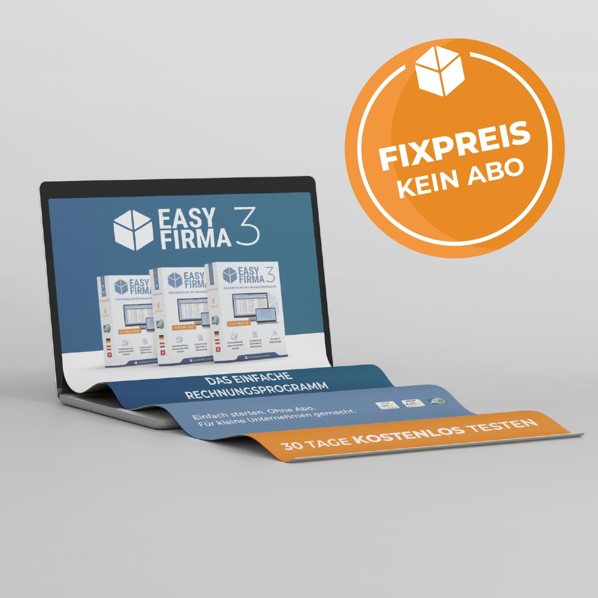 EasyFirma 3 Ultimate Rechnungsprogramm 2026 für Profis & KMU E-Rechnung Mahnwesen Lager Ohne Abo Einmalzahlung Komplettlösung