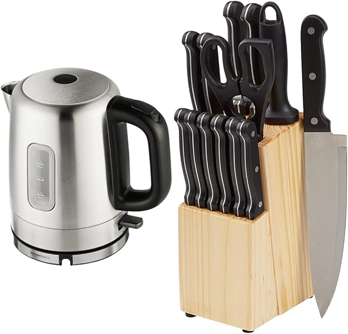 AmazonBasics Stainless Steel Portable Electric Hot Water Kettle 1