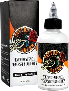 Tattoo Stencil Transfer Gel 150ml, Long-Lasting and Safe Professional Tattoo Transfer Cream Gel, Tattoo Stencil Solution for Paper Stickers, Stencil Stuff Supplies for Beginners