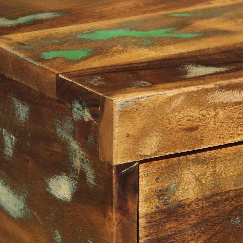 Lumanois Table de Chevet Murale Bois Massif de récupération Tables de Chevet Multicolore,4017453