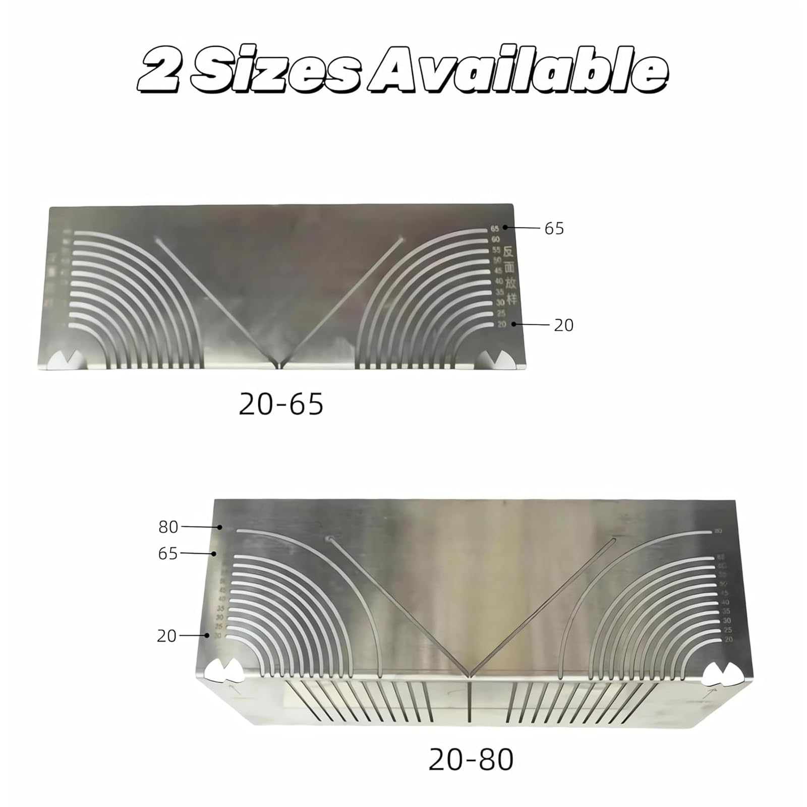 Regla Giratoria para Perfiles Metalicos,Precisionflex Angle & Arc Marking Tool,90 Degree Arc Angle Marking Ruler, Square Steel Pipe Bend Steel Pipe Bend Marking Tool,for Metalworking (2PCS-L)