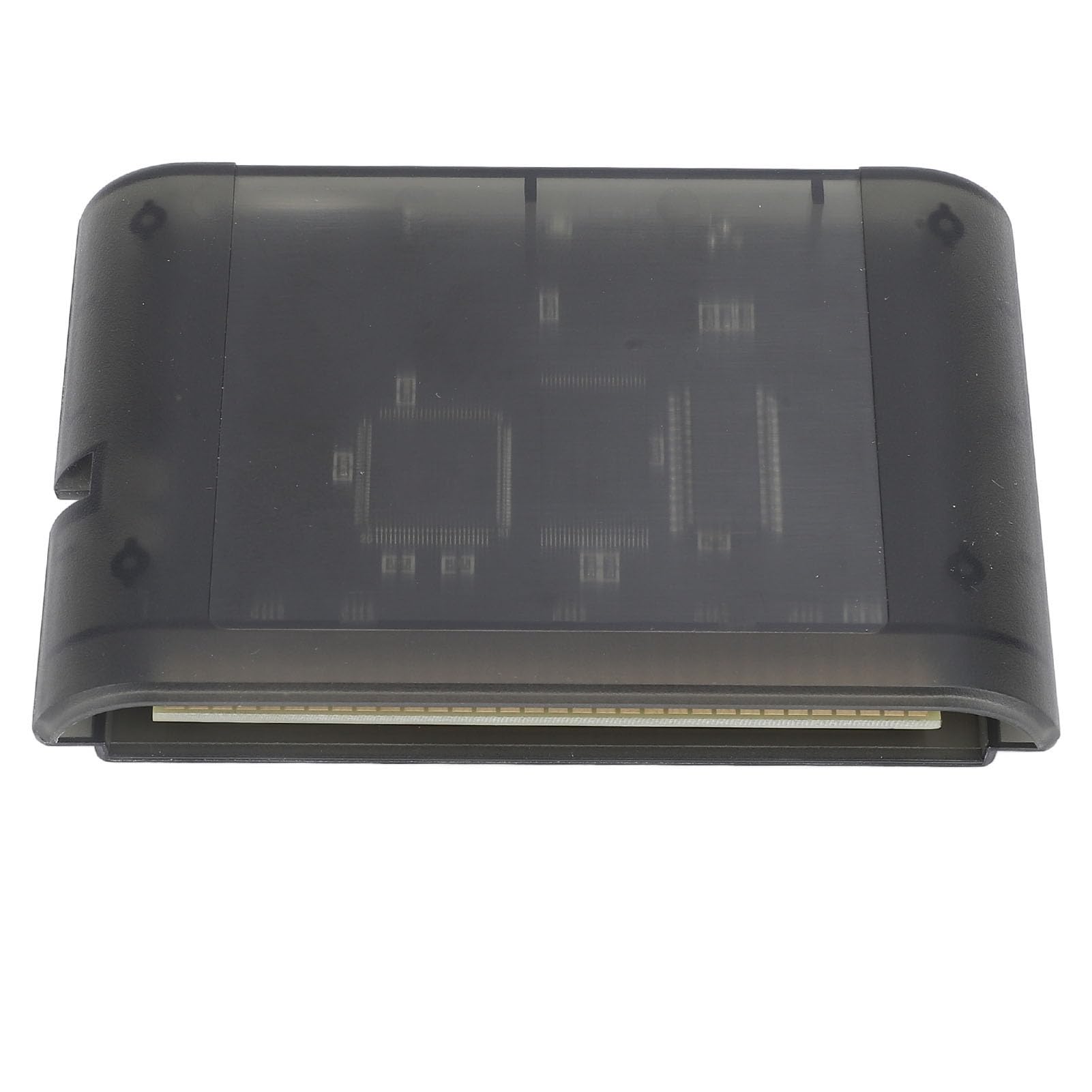 3000-in-1-Spielkarte mit 8 GB Speicherkarte, Transparente Kassette für Mega Drive V1, MegaKey-Unterstützung, Spielzubehör (Transparentes Schwarz)